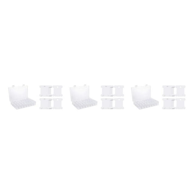 relayinert DIY Fashion Stitch Embroidery Large Capacity Thread Tool Bobbins For Travel Family Scratch-resistant Box+100 Bobbins 3Set