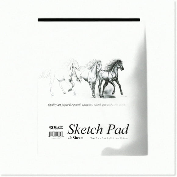 Artistic Canvas: 40-Sheet Sketch Pad - Inspiring White Sketchbook for Drawing, Sketching, and Coloring - Perfect for Artists, Beginners, Kids, and Classroom Use - 9" x 12" - 1-Pack