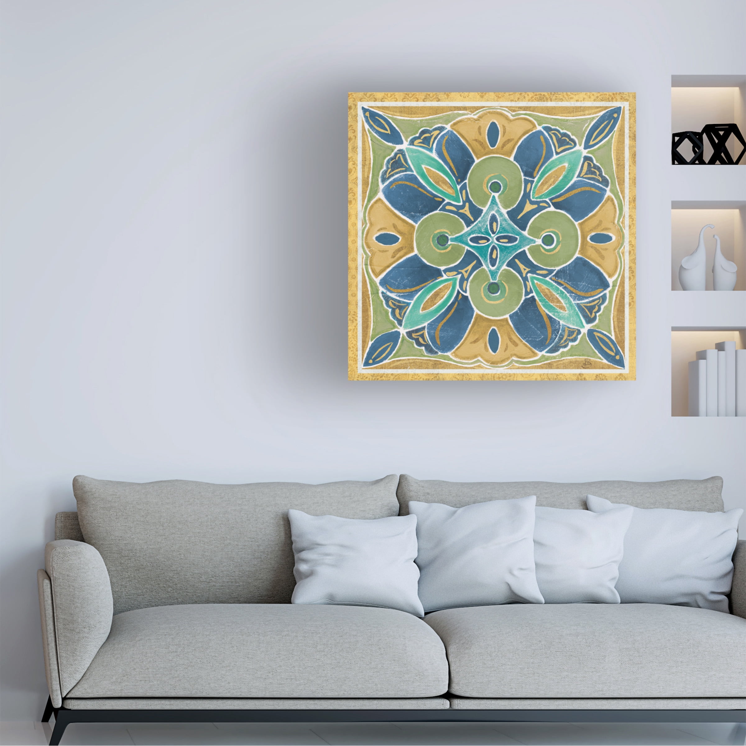 Daphne Brissonnet 'Free Bird Mexican Tiles I' Canvas Art