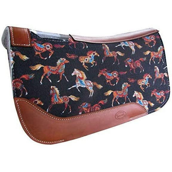 Showman Pony 24" x 24" Tribal Horse Print Felt Saddle Pad