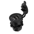 thumbnail image 4 of Modified Car , Smart Control Chip High Temp  Auto USB Power Adapter Fire Prevention Matte Black  for Boat for Motorcycle, 4 of 7