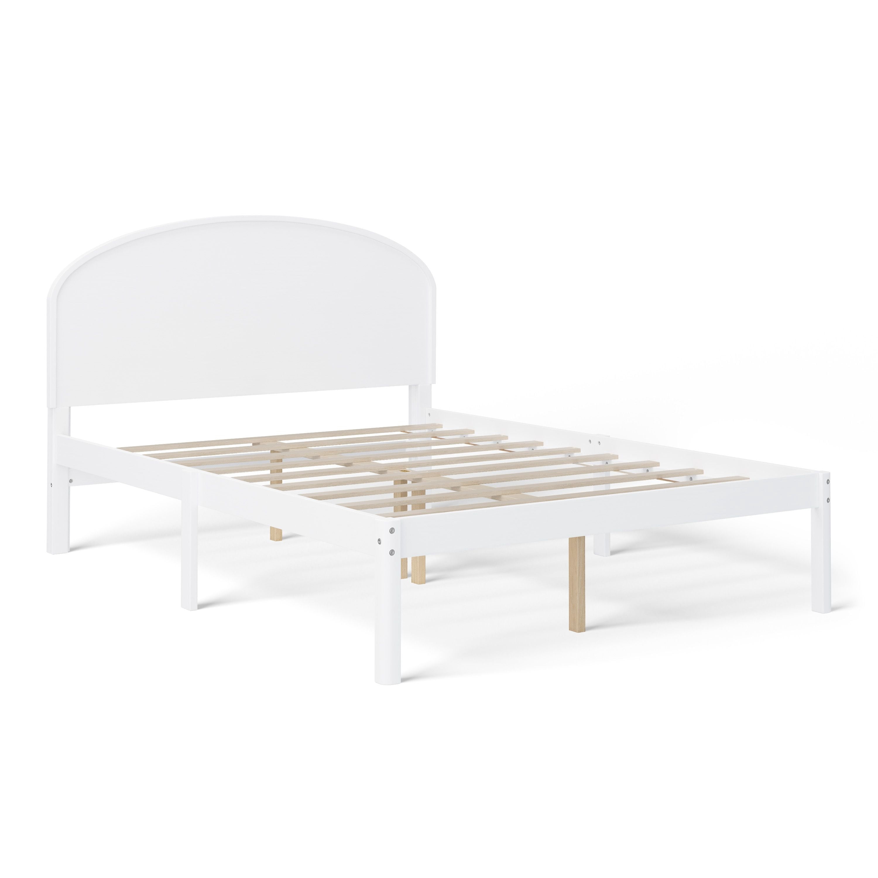 Mainstays Kids Full Size Wood Platform Bed Frame, White