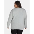 thumbnail image 3 of Terra & Sky Women’s Plus Cinch Waist Sweater, Lightweight, Sizes 0X-5X, 3 of 4