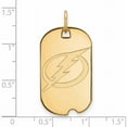 thumbnail image 4 of Sterling Silver Gold Plated NHL LogoArt Tampa Bay Lightning Sm Dog Tag, 4 of 5