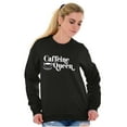 thumbnail image 3 of Caffeine Queen Coffee Addict Latte Women Plus Size Crewneck Sweatshirt Brisco Brands 2X, 3 of 5
