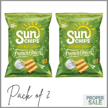 SunChips Flavored Whole Grain Snacks French Onion, 7 oz. Bag ( PACK OF 2 )