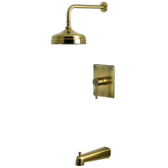 Kingston Brass KB6343DL Concord Single-Handle Pressure Balanced Tub and Shower Faucet, Antique Brass
