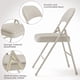 thumbnail image 5 of 2-pack beige folding sillas: padded cushion & back, metal frame, holds up to 350 lbs - ideal para para home, oficina, indoor & outdoor events, 5 of 8