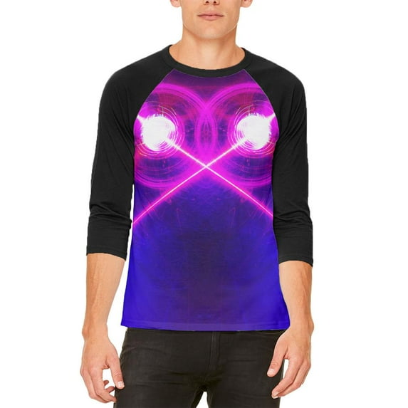 Trance in Stereo Mens Raglan T Shirt White-Black SM