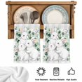 thumbnail image 5 of Easter Bunny Kitchen Towels Set of 4, Eucalyptus Leaves Grey Checkered Farmhouse Absorbent Dish Towels for Kitchen, Microfiber Hand Towel, Quick Drying Tea Towel for Cleaning Decorative Dishcloths, 5 of 7