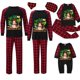 thumbnail image 1 of Pijamas familiares navideños a juego, conjuntos de pijamas negros de manga larga, muñeco de nieve, Navidad en julio, 1 of 3