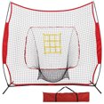 thumbnail image 3 of 7'×7' Baseball & Softball Practice Net Upgraded Strike Zone for Pitching Hitting, 3 of 9