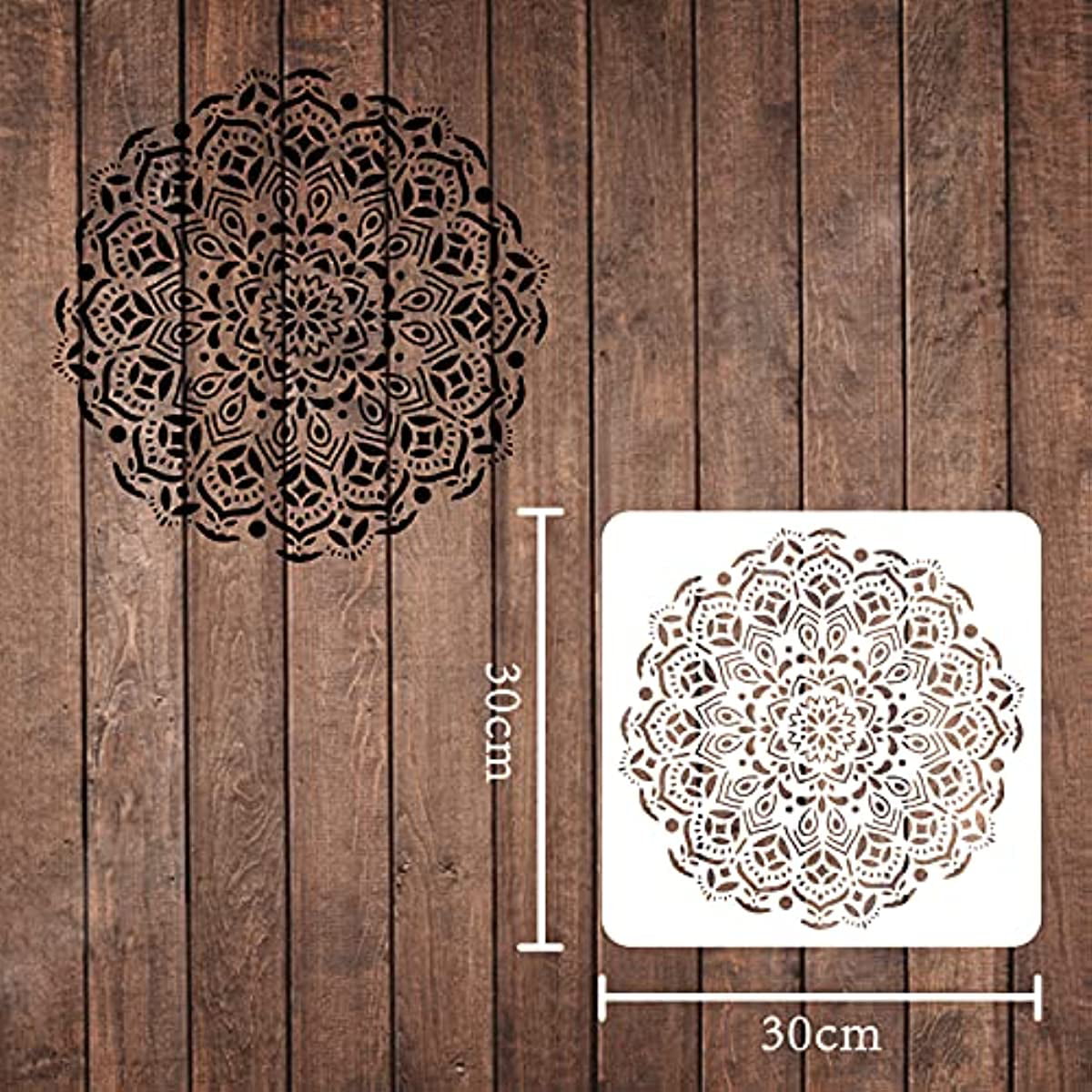 SAVITA 16pcs Large Circle Stencils for Painting, Plastic Templates 2.4-9.8  Inches Reusable Circle Stencils for Walls Paper Wood Art Projects Home