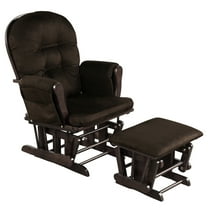 Topbuy Nursery Collection Kids Microfiber Glider Rocking Chair with Ottoman, Brown