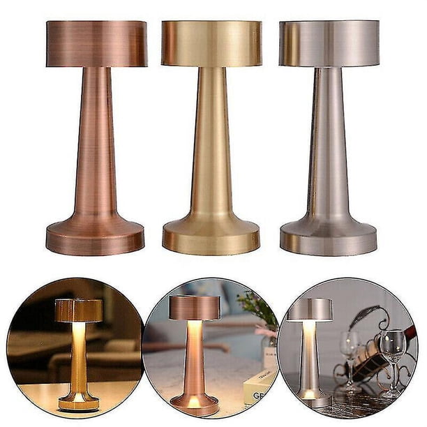 Dumbbell Lámpara de mesa Led recargable, Sensor táctil, luz de escritorio, dormitorio, restaurante, Bar, decoración