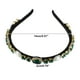 thumbnail image 4 of Bling Rhinestone Diadema Diadema de franela con diamantes de imitación verdes para mujer 5.51 x0.79, 4 of 7