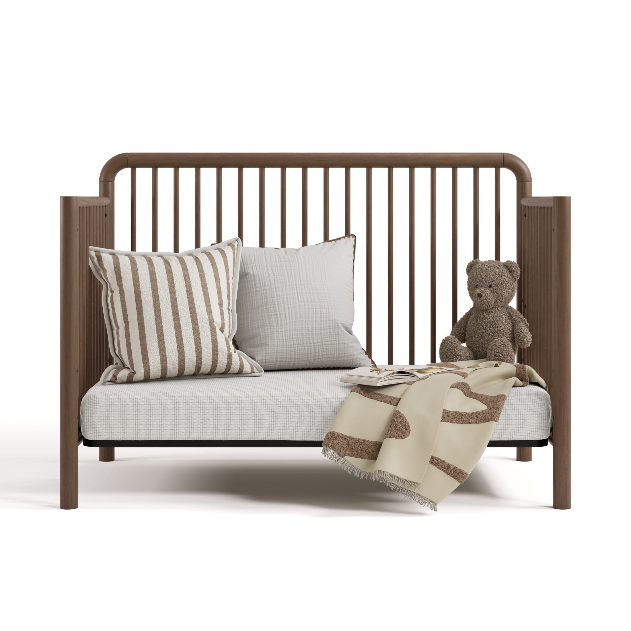 Storkcraft Porto 5-in-1 Convertible Crib with Bonus Toddler Guardrail - Hazelnut