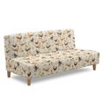 thumbnail image 3 of SCRAWLGOD Rooster Hen Flower Print Sofa Slipcover Armless Couch Cover for Pets Stretch Couch Cover 3 Seater Washable Dustproof Sofa Slipcover, 3 of 9