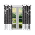 thumbnail image 2 of Cortina de Ventana ABPHQTO Fondo Oscuro con Teclas de Piano y Notas 65x90 cm Dos Piezas, 2 of 3