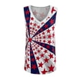 thumbnail image 4 of USSUMA Womens Summer Tops Long Flowy Swing Tank T-Shirts for Women Trendy 4th of July American Flag Womens Blouses and Tops Dressy Sleeveless V Neck Tunic Plus Size Shirts for Women, 4 of 5