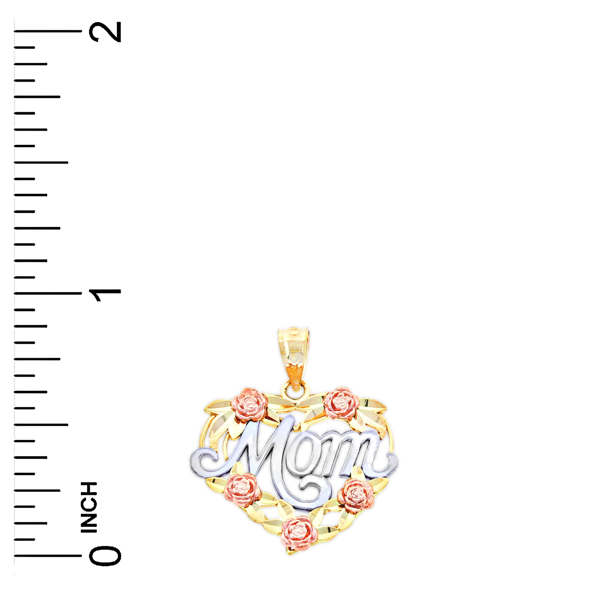 Charm America - Gold Floral Mom Charm - 10 Karat Solid Gold