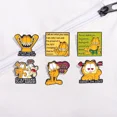 thumbnail image 4 of Broche esmaltado de animales para niños, insignias de gato, Garfield de dibujos animados, Pin de solapa de mezclilla, accesorios de joyería, regalo para mejores amigos, 4 of 5