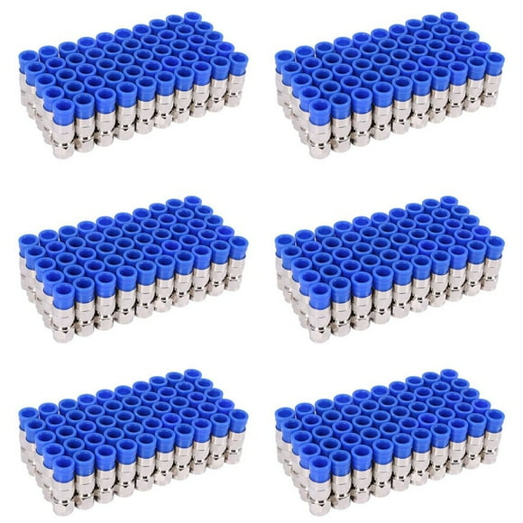 300PCS RG6 Compression Connectors Coaxial Cable Waterproof Connection F Compression Connector RG6 Coaxial Compression