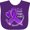 Purple, variant on Inktastic Love, Care, Cure Cystic Fibrosis Awareness Purple Ribbon Boys or Girls Baby Bib