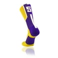 thumbnail image 1 of TCK Player ID Jersey Number Crew Socks Gold Purple Singles (Medium, #5 - Single Sock), 1 of 1