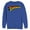 Royal Blue, variant on Men's Superman Classic Text Logo Sweatshirt Royal Blue Small