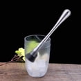 thumbnail image 4 of Cocktail Muddler Masher Silver Stainless Steel Bar Bartender Tool Mojitos Home Fruit Based Drinks Soft Non-Slip Grip Orange Apple Spices Potato Ricers Reamers (D), 4 of 7