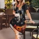thumbnail image 3 of Disketp Colorful Floral Black Dog para Vestido de Manga Corta para Mujeres, Vestidos de Verano para Mujeres, Casual y Holgado para la Playa, 3 of 6