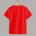 thumbnail image 4 of NOLDARES Girls/Kids/Toddlers Crew Neck Cotton T-Shirts Short Sleeve Summer Basic Tops(Red,7-8 Years), 4 of 4