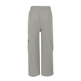 thumbnail image 7 of Women's Casual Pants Straight Leg Elastic Waist With Pockets Comfortable For Daily Wear And SportsFashion Clothing, 7 of 7