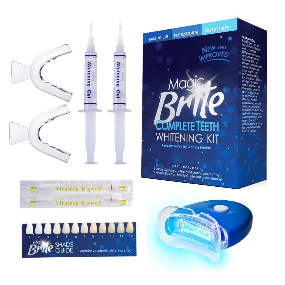 MagicBrite Complete Teeth Whitening Kit 2 Carbamide Peroxide Whitening Gel Pens with 1 LED Light At Home Whitening - image 9 of 10