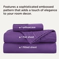 thumbnail image 3 of Juego de sábanas Bedsure Twin XL para dormitorio, 3 piezas, color morado, 3 of 7