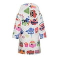 thumbnail image 3 of Boys Girls Hooded Robe 2-12Y Soft Fleece Cartoon Bathrobe Toddler Fuzzy Robe, 3 of 10