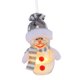thumbnail image 2 of Adorno de muñeco de nieve con luces, decoración navideña, figura de muñeco de nieve iluminada coleccionable para decoración de comedor y sala de estar Sombrero gris, 2 of 8