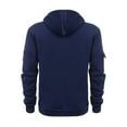 thumbnail image 4 of Cargo Tactical Hoodies for Men Quarter Zip Pullover Workout Sweatshirt Outdoor Sports Casual Navy 2XL, 4 of 4