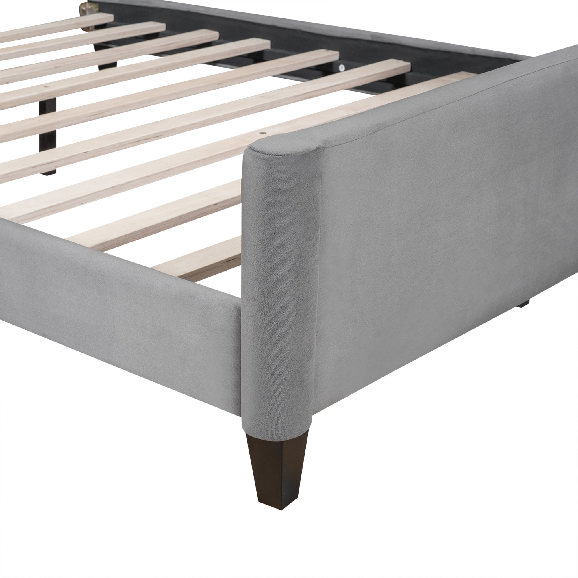 Euroco Upholstered Tufted Full Daybed, Gray