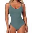 thumbnail image 2 of Shapewear Bodysuits for Women Scoop Neck Tummy Control Seamless Thong Bodysuit Cami Tank Top Bodysuit, 2 of 6