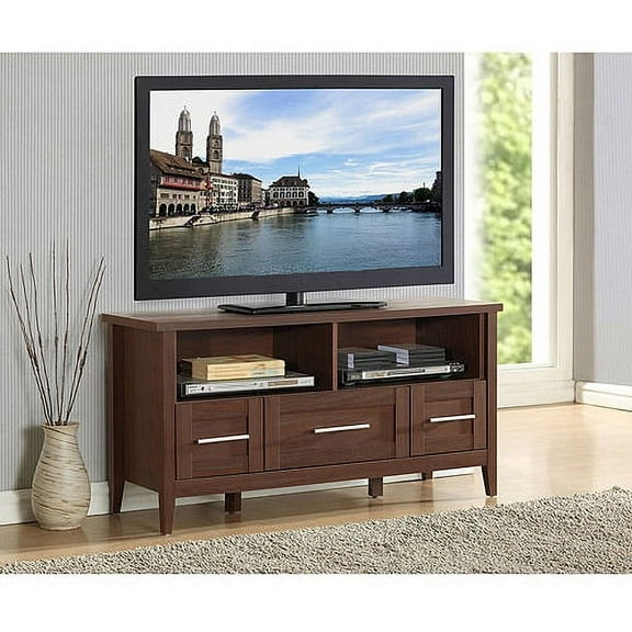 Techni Mobili Omaha Hickory 3-Drawer TV Stand for TVs up to 55