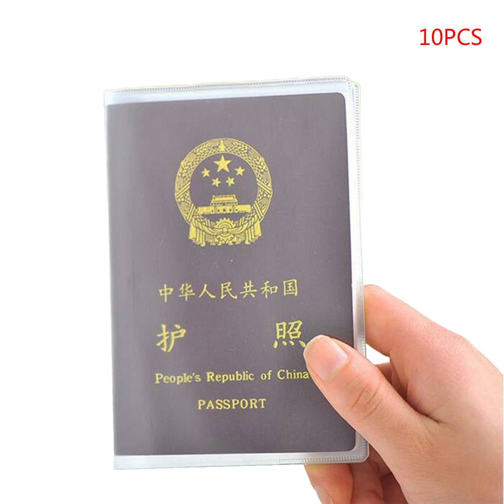 Ustyle 10PCS Passport Transparent Protective Cover Plastic PVC