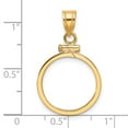 thumbnail image 5 of Wideband Distinguished Coin Jewelry 14k Polished 16.5mm x 1.35mm Screw Top Coin Bezel Pendant, 5 of 5