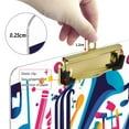 thumbnail image 6 of FORMRS Acrylic Clipboard with Low Profile Clip Standard A4 Letter Size, 12.5" x 9", Musical Pattern, 6 of 8