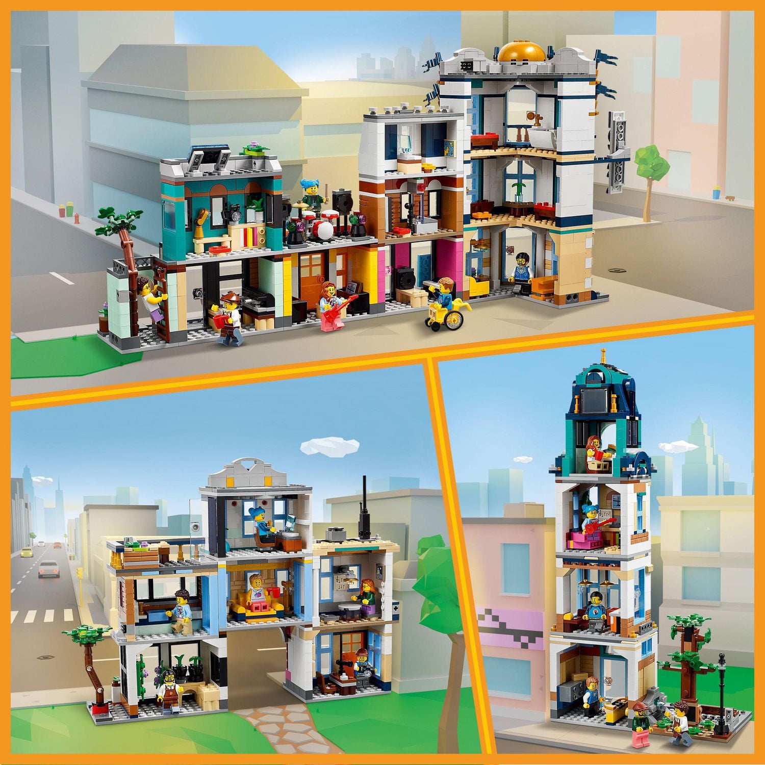 LEGO Creator La rue principale 31141 Ensemble de jeu de construction (1 459 pièces)