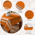 thumbnail image 5 of Thanksgiving Table Cloth Waterproof Tablecloths, Fall Luxurious Orange White Striped Harvest Autumn Tablecloth Dining Table Cover for Kitchen Party Tabletop Outdoor, Rectangle Tablecloth 54x108 Inch, 5 of 9