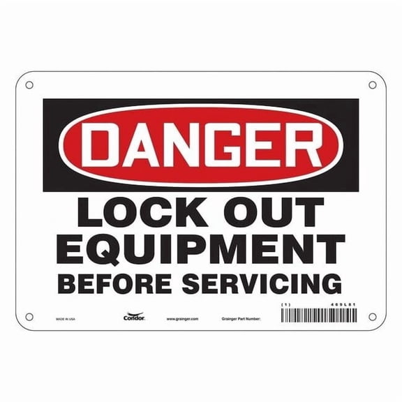 Condor Safety Sign,7 in x 10 in,Aluminum 469L81