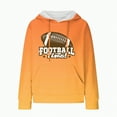 thumbnail image 4 of Xudanell Womens Hoodie Vintage Pullover Graphic Sweatshirt Clothes for Women Colourful Football Print Sweatshirt with Hood Orange L, 4 of 5