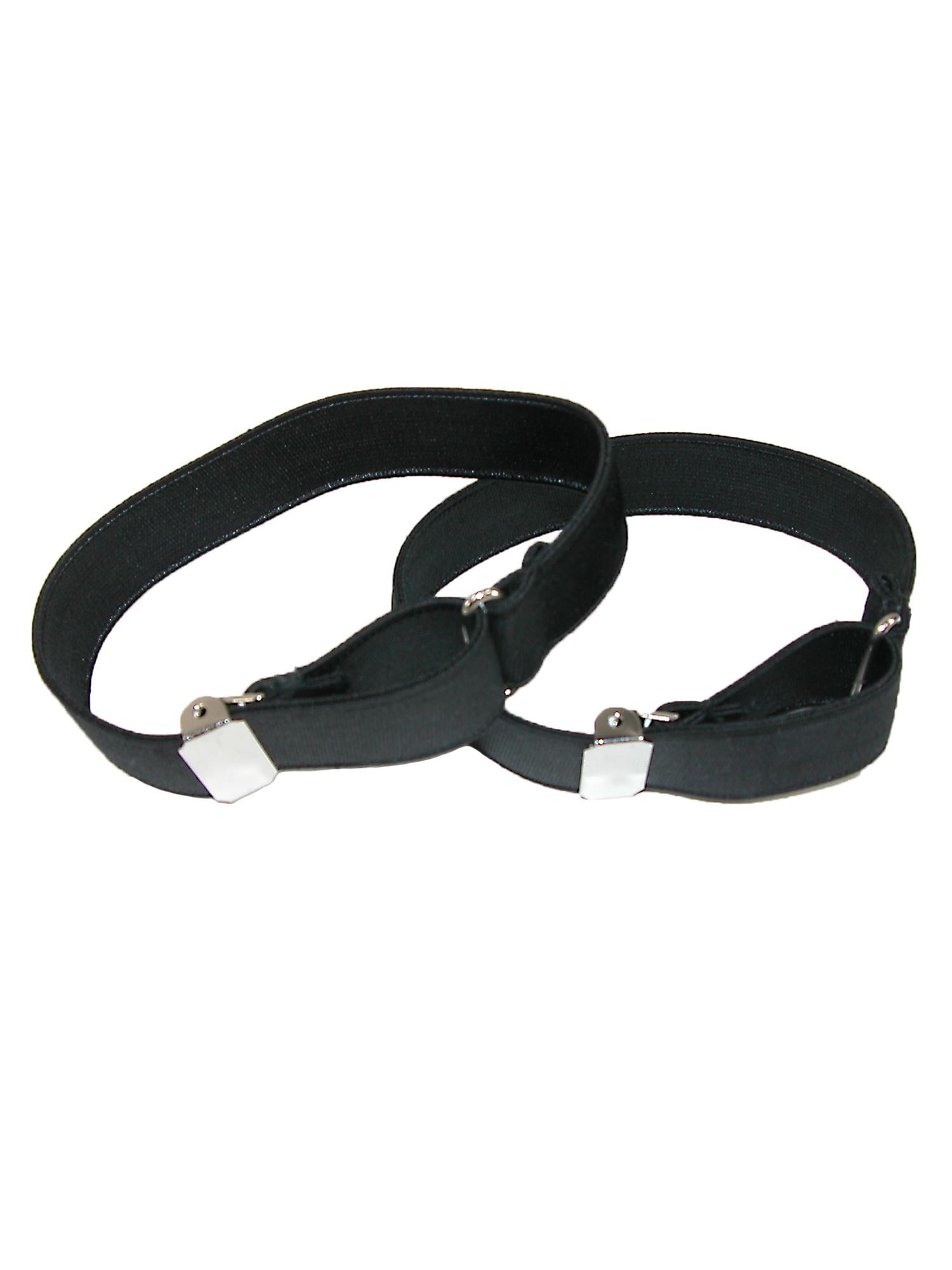 Satin Elastic Solid Color Adjustable Armband Sleeve Garter, Black